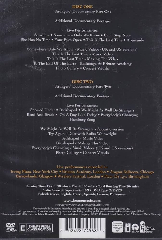 (未使用･未開封品)Keane: Strangers [DVD] 41p86Ack5xL._AC_SY200_QL15_.jpg